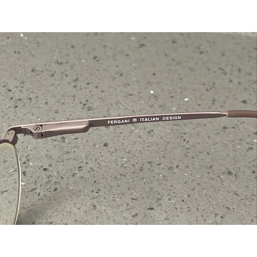 Fergani FE862 Eyeglasses Frame Only 42-21-125 30 Pink Round Italian Full Rim
